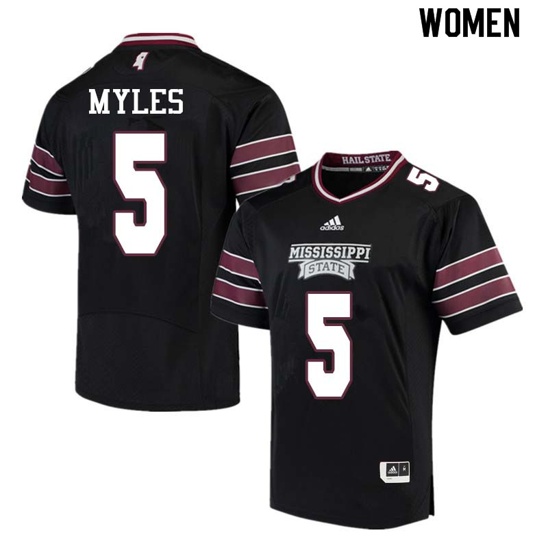 Women #5 Gabe Myles Mississippi State Bulldogs College Football Jerseys Sale-Black - Click Image to Close
